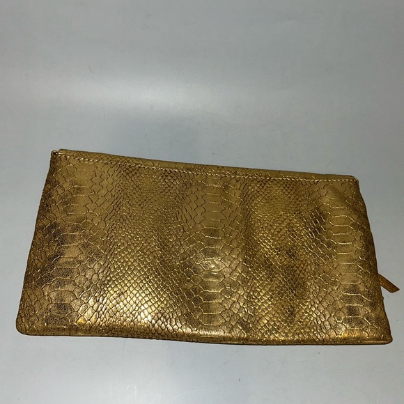 Euc melie bianco gold snake print design crossbody clutch - Picture 2 of 12